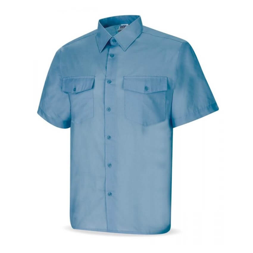 Camisa manga corta tergal azul celeste 388-CCMC - Referencia 388CMCAC